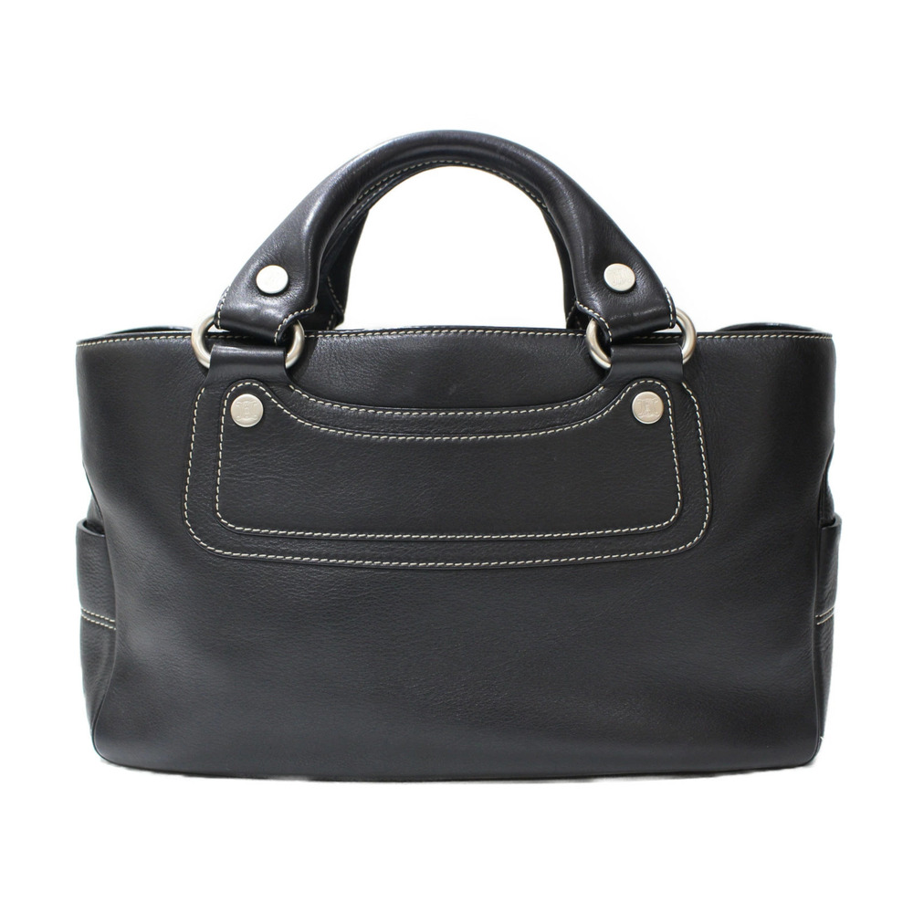 CELINE Boogie Bag Handbag Leather Black